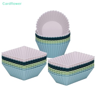 &lt;Cardflower&gt; แม่พิมพ์ซิลิโคน รูปมัฟฟิน คัพเค้ก และมัฟฟิน 3 ช่อง สําหรับตกแต่งเค้ก 12 ชิ้น ต่อชุด