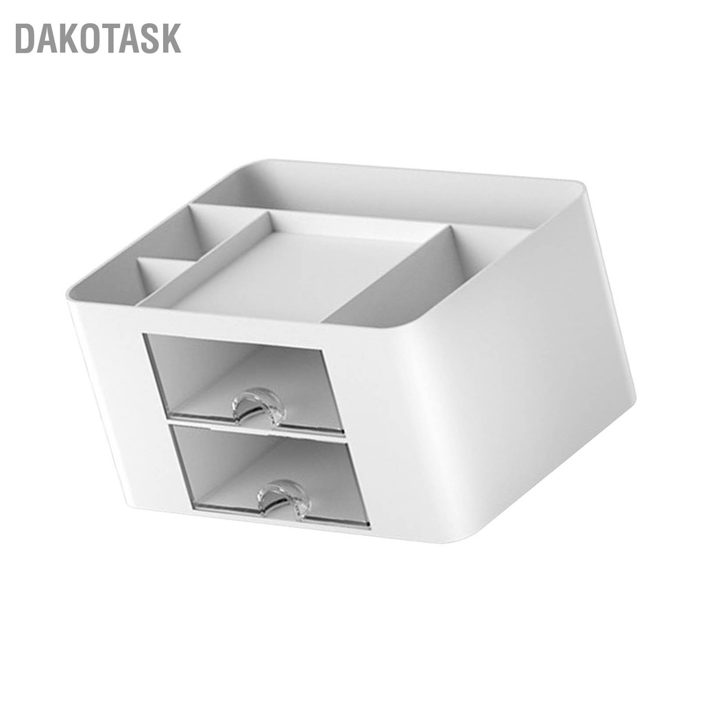 dakotask-อุปกรณ์จัดโต๊ะออแกไนเซอร์มัลติฟังก์ชั่นความจุขนาดใหญ่ออแกไนเซอร์โต๊ะทำงานพร้อมลิ้นชักสองชั้นสำหรับปากกา