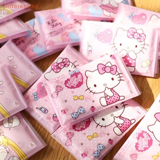 [Interesting] กระดาษทิชชู่ ผ้าขนหนู พิมพ์ลายการ์ตูน Hello Kitty Kawaii Sanrio น่ารัก แบบพกพา สําหรับเด็กผู้หญิง 2023
