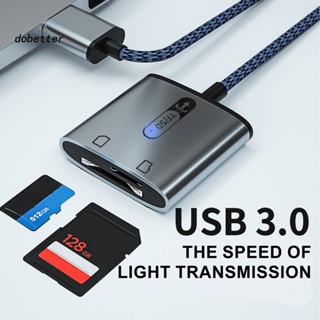 &lt;Dobetter&gt; สายเคเบิลถัก 2 in 1 อุปกรณ์เสริมคอมพิวเตอร์ การ์ดรีดเดอร์ 2 in 1 SD TF เป็น USB 30