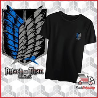 BAJU ATTACK ON TITAN LOGO  T SHIRT / TEE 100% COTTON/  KIDS AND  ADULT ( A DESIGN )_01