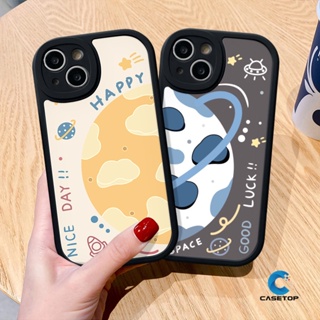 เคสโทรศัพท์มือถือคู่รัก แบบนิ่ม ลายอวกาศ Happy Planet สําหรับ Oppo A17 Reno 8T A57 A3S A78 A77s A7 A74 A53 A31 A16E A95 A58 A5s A9 A15 A92 A96 A17K A16 A76 A5 A54 A12 A55 A16K Reno 5 5F 8 7 7Z เคส รูปดาวนําโชค