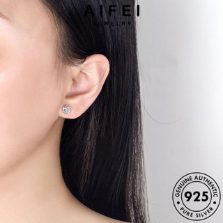 AIFEI JEWELRY แท้ หนีบ มอยส์ซาไนท์ไดมอนด์ แฟชั่น ต่างหู 925 Silver เงิน ตุ้มหู ห่วง เกาหลี เครื่องประดับ ต้นฉบับ ผู้หญิง โคลเวอร์แฟชั่น เครื่องประดับ E283