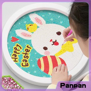 【Panpan】ครอสติสคริสตัล💎 ภาพติดเพชรพร้อมกรอบรูป diamond painting สติกเกอร์เพชรคริสตัล แฮนด์เมด มีกาวในตัว ลายจุด diy สําหรับเด็ก