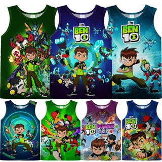 Ben 10 เสื้อยืดแฟชั่น พิมพ์ลายการ์ตูนอะนิเมะ สําหรับเด็กผู้ชาย