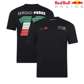 ใหม่ ชุดแข่ง F1 2023 + เสื้อยืดแขนสั้น ลาย Oracle Red Bull Racing Sergio Perez แฟชั่นฤดูร้อน สําหรับผู้ชาย และผู้หญิง