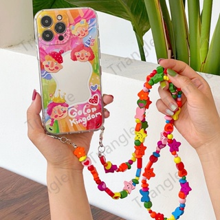 เคสโทรศัพท์มือถือ กันกระแทก พร้อมกระจกแต่งหน้า และสายคล้อง สําหรับ Iphone 14pro max 13 12 11 12promax 13 11 xr 8p