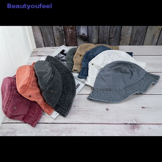 [Beautyoufeel] หมวกบักเก็ต กันแดด สีพื้น สไตล์คาวบอย สําหรับผู้หญิง