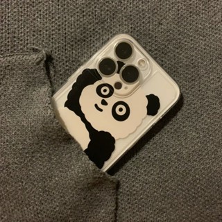 Cute Panda Phone Case For Iphone 14pro Phone Case for Iphone13 All-Inclusive 12 Drop-Resistant 11 Internet Celebrity X/Xr/78P Soft