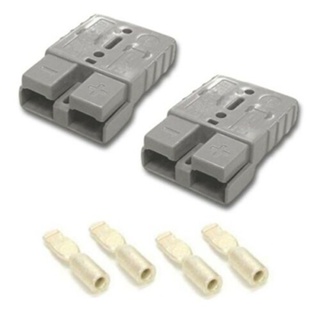 2 PCs Anderson Style Plug Connectors Dc Power Tool 50 Amp 12-24V 6Awg Forklift Battery Charging Plug 50A Connector