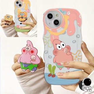 เคสโทรศัพท์มือถือแบบใส ลายสพันจ์บ็อบ แพทริก คลื่น สพันจ์บ็อบน่ารัก สําหรับ Samsung A04 A04S A50 A03 A02 A03S A02S A52S A52 A34 A54 A24 A72 A33 A53 A73 A23 A22 A32 A10S A12 A13 A14 A51 A20 A30 A70 5G