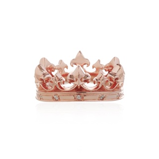 the Royal Westminster Crown ring of Lancester แหวนเงินแท้ 925 แกะมือขัดเงาพิเศษ ชุบทองชมพูบริสุทธิ์ ประดับคริสตัล