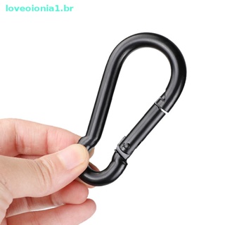 Loveoionia1 คลิปตะขอพวงกุญแจโลหะ รูปตัว D สําหรับทําเครื่องประดับ พวงกุญแจ DIY