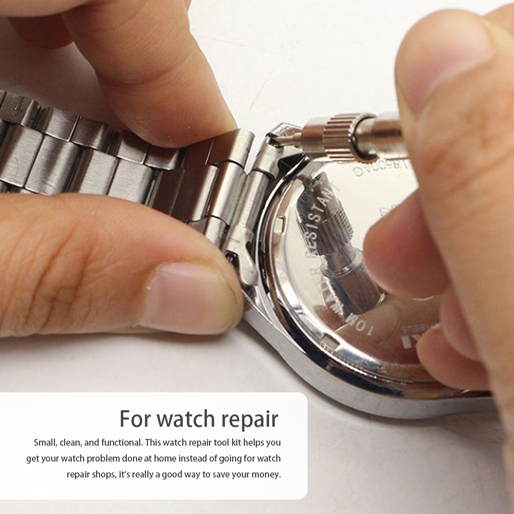 14ชิ้นพร้อมกระเป๋าเก็บอุปกรณ์สีดำ-ซ่อมนาฬิกา-ซ่อมนาฬิกา-watch-repair-tool
