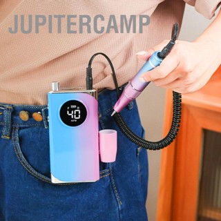  JUPITERCAMP 40000 RPM แบบพกพาไฟล์ E เครื่องบดไฟฟ้าแบบชาร์จไฟได้สว่านเล็บมืออาชีพพร้อมจอแสดงผล LCD สีสันสดใส