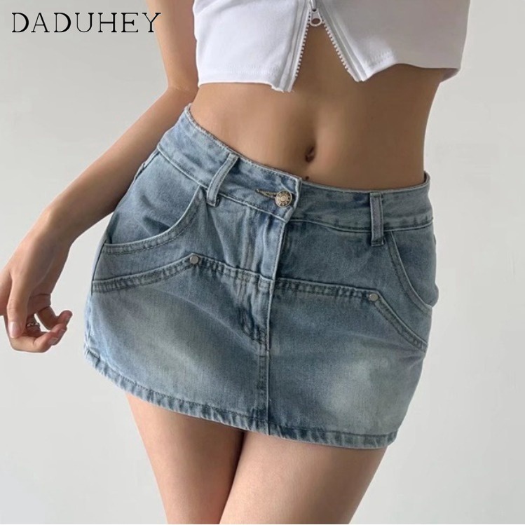 daduhey-new-korean-style-ins-light-colored-denim-skirt-niche-high-waist-a-line-skirt-package-hip-skirt