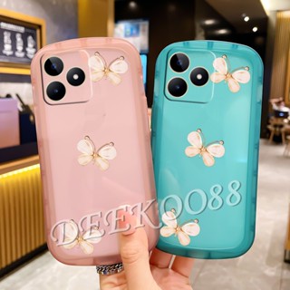 เคสโทรศัพท์มือถือนิ่ม กันตก ลายผีเสื้อน่ารัก 3D สําหรับ Realme C53 C55 NFC C53