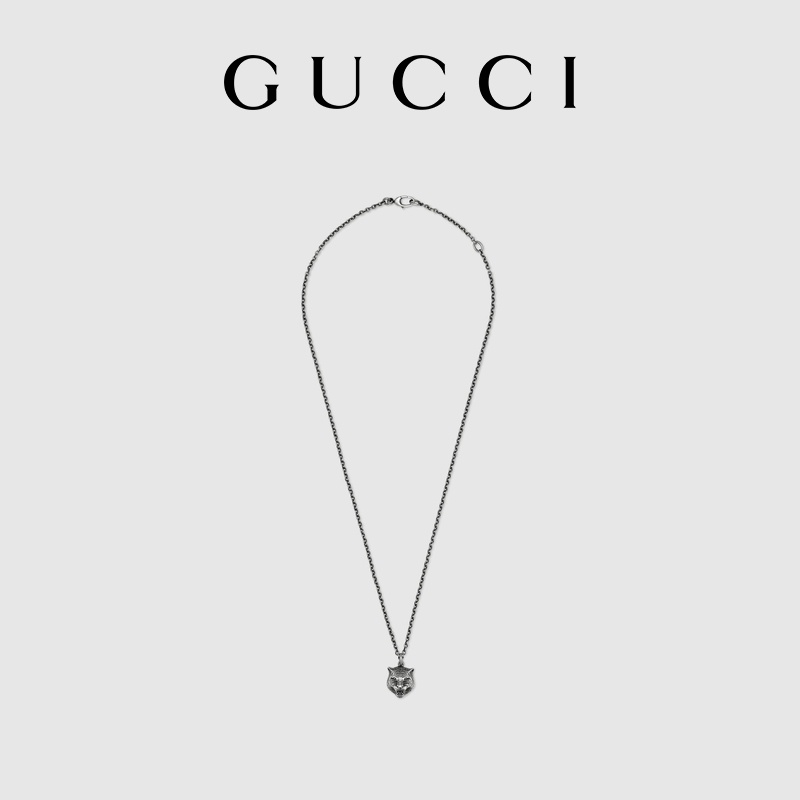 พร้อมส่ง-gucci-gucci-สร้อยคอเงิน-จี้หัวเสือ-ใช้แล้วไม่แพ้