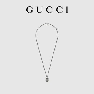 [พร้อมส่ง] Gucci GUCCI สร้อยคอเงิน จี้หัวเสือ ใช้แล้วไม่แพ้