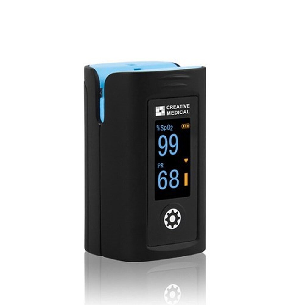 เครื่องวัดออกซิเจนปลายนิ้ว-creative-medical-pulse-oximeter-รับประกัน-1-ปี-ครีเอทีฟ-เมดิคอล-pc-60a