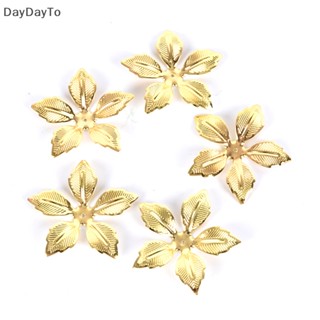 Daydayto เครื่องประดับโลหะ ลายดอกไม้ สไตล์วินเทจ DIY 50 ชิ้น ต่อชุด