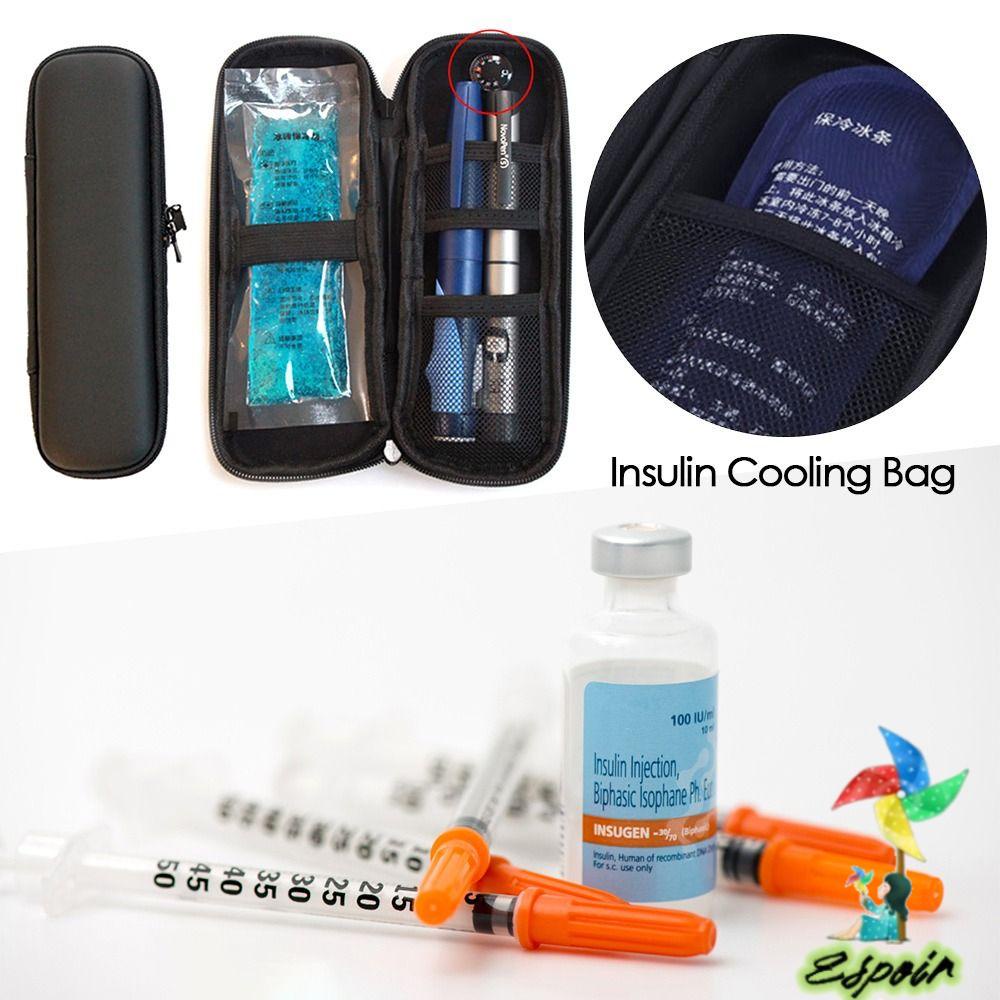 espo-insulin-กระเป๋าเก็บความเย็น-แบบพกพา-ฉนวนกันความร้อน-ไม่มีเจล-เบาหวาน-กระเป๋ายา-ช่องแช่แข็ง-สําหรับเบาหวาน