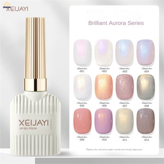 ออโรร่าชมพู สีทาเล็บเจล 12 สี สีเจล สีเจลแฟลช กระจก เล็บกาวแวววาว UV เจลขัดเม็ดสีเล็บศิลปะอุปกรณ์ตกแต่ง 【doom】