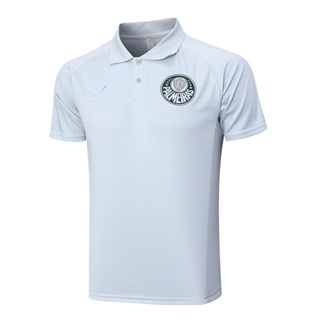 เสื้อโปโลแขนสั้นลําลอง แบบบาง ลายทีมฟุตบอล Defoot Palmeiras jersey สไตล์สตรีท สําหรับผู้ชาย