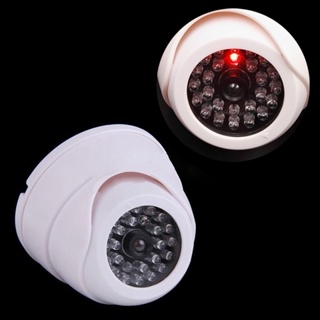 Dummy กล้องวงจรปิด CCTV ไฟกระพริบ LED เฝ้าระวังความปลอดภัย สีขาว 30 ชิ้น ☆Dysunbey