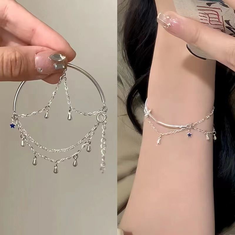 สร้อยข้อมือ-โลหะผสม-รูปดาวหยด-แฟชั่นสําหรับผู้หญิง
