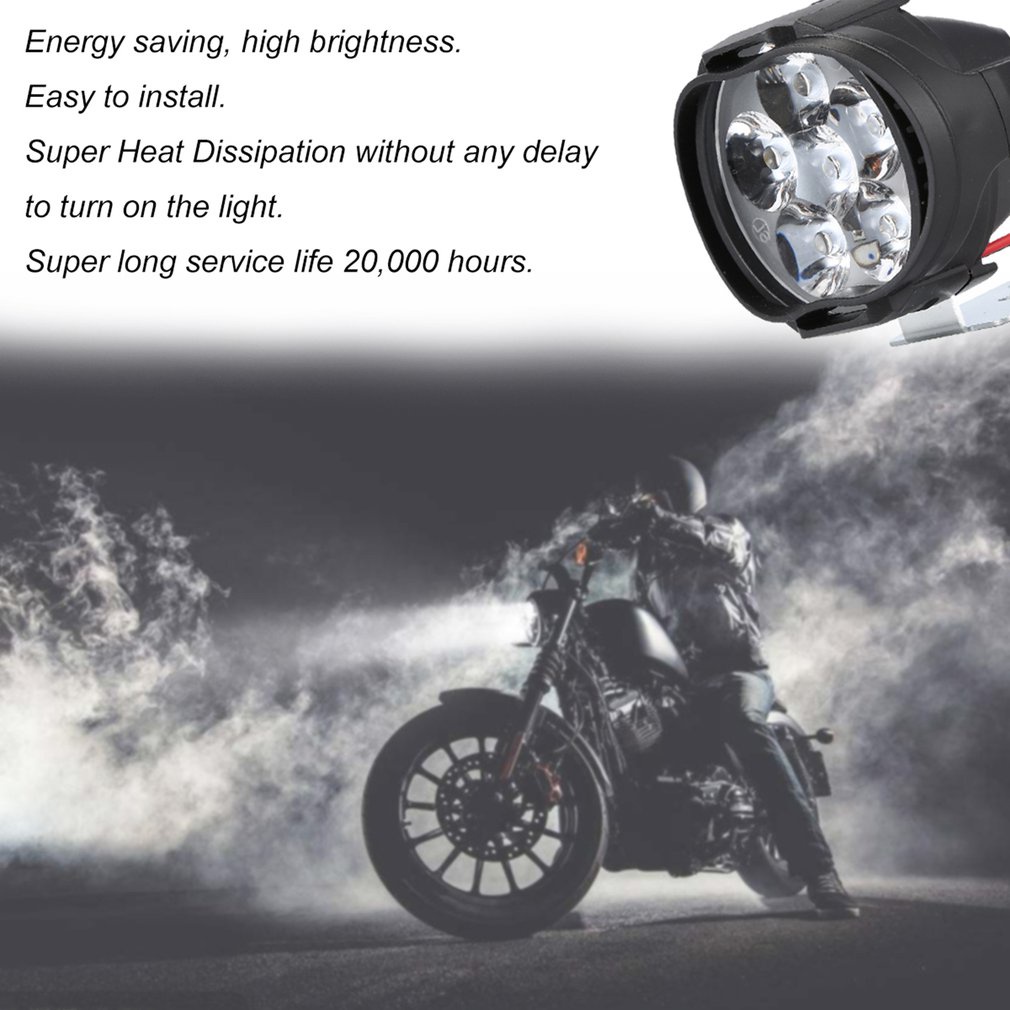 ไฟหน้ารถจักรยานยนต์-ไฟตัดหมอก-ไฟสปอตไลท์-led-moto-atv-12v-6500-k