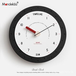 [พร้อมส่ง] Mandelda นาฬิกาแขวนผนัง ไม่ต้องเจาะรู แฟชั่นเรียบง่าย สําหรับห้องนั่งเล่น