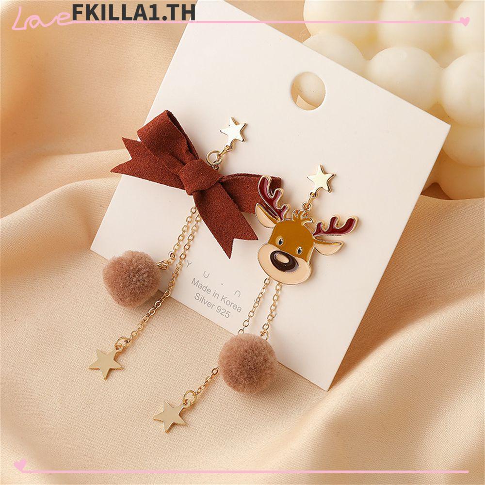 faccfki-christmas-earrings-fashion-plush-ball-butterfly-knot-xmas-gifts-drop-earrings