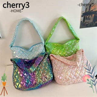 Cherry3 กระเป๋าสะพายไหล่ ทรงโท้ท ความจุขนาดใหญ่ สําหรับสตรี