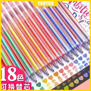 ปากกาเจลกลิตเตอร์ ไฮไลท์ 18 สี