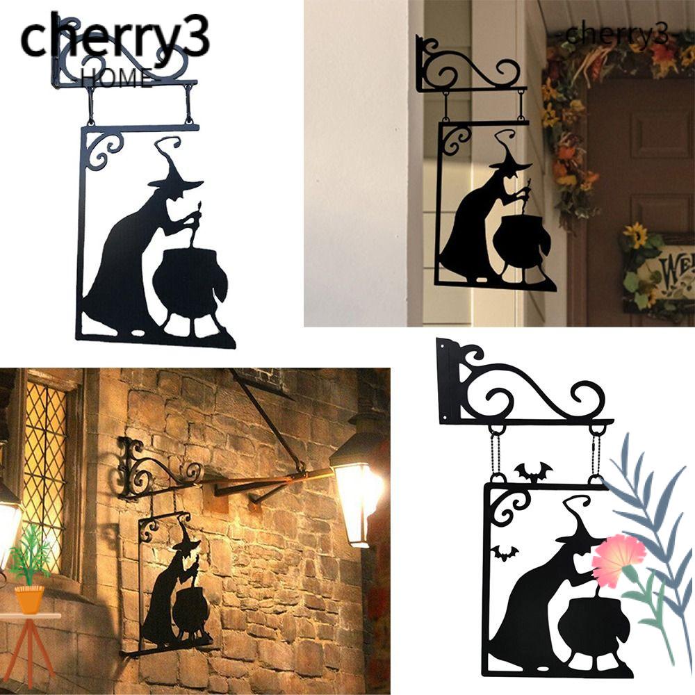 cherry3-ป้ายเหล็ก-รูปแม่มด-กรอบประตู-โลหะ-คุณภาพสูง-สําหรับตกแต่งสวน-วันฮาโลวีน