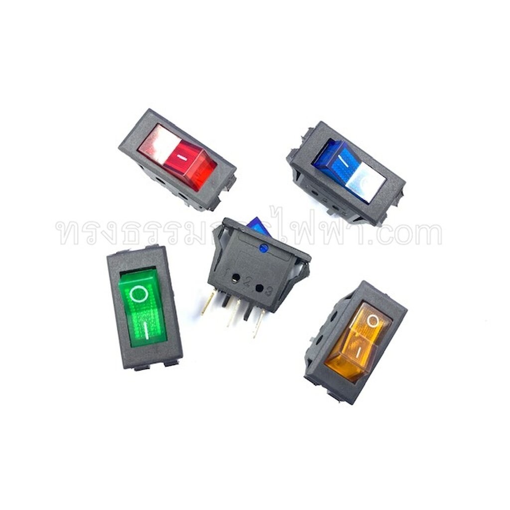 สวิทช์ เปิด-ปิด สี่เหลี่ยม-บาง 3ขา 220v. #RK-101 | Shopee Thailand