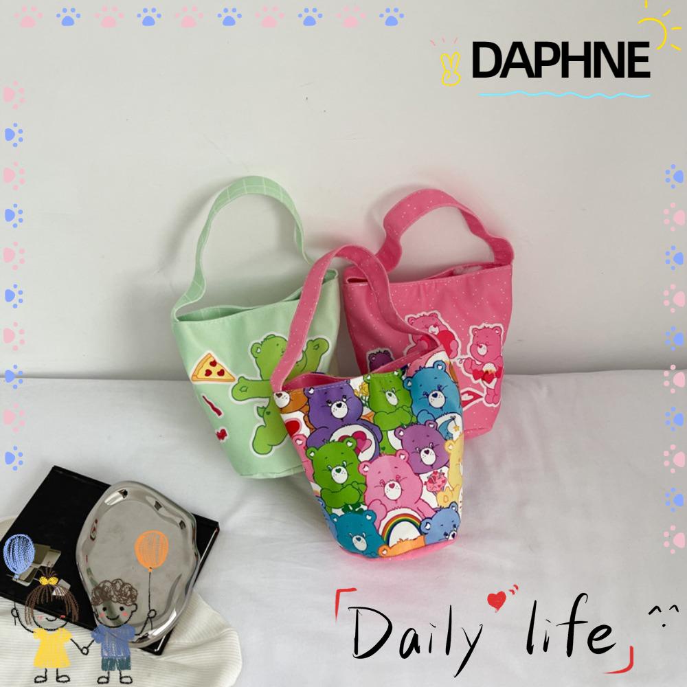 daphne-กระเป๋าถือ-ทรงโท้ท-พิมพ์ลายหมี-หัวใจ-น้ําหนักเบา-สําหรับผู้หญิง
