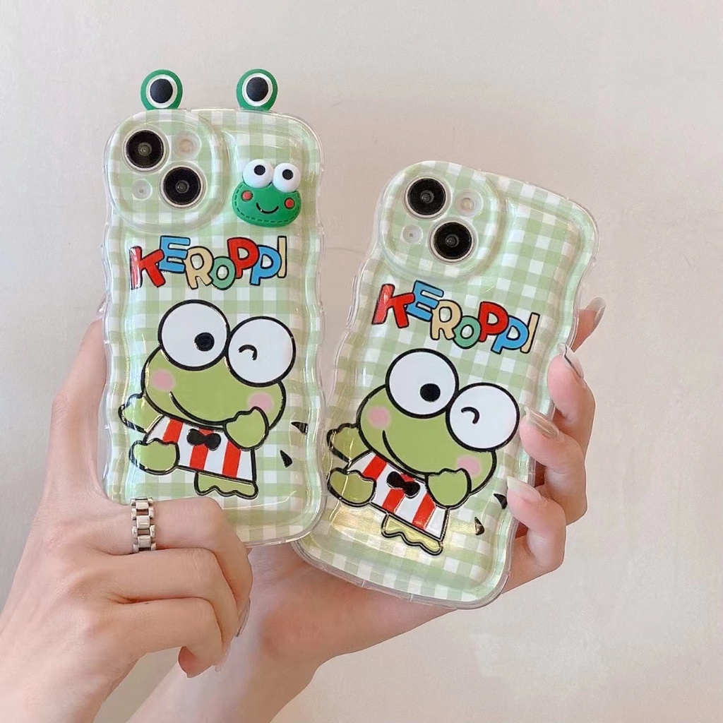 เคสโทรศัพท์มือถือ-แบบนิ่ม-ลายกบ-สามมิติ-สีเขียว-สําหรับ-iphone-14-promax-13-12-11-pro-max-x-xs-xr-7-8-plus