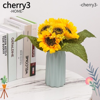 Cherry3 ช่อดอกทานตะวันประดิษฐ์ ของขวัญ สําหรับตกแต่งงานแต่งงาน DIY