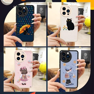 Phone lens protection advanced Phone Case For iphone13 Pro Dirt-resistant leather texture youth cute protective Back Cover