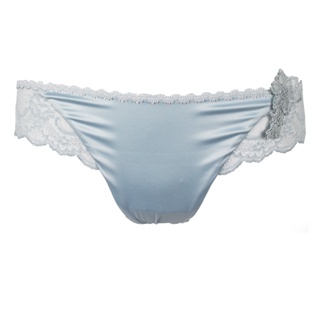Annebra กางเกงใน ทรงบิกีนี่ ผ้าลูกไม้ Bikini Panty รุ่น AU3-779 สีฟ้าอ่อน , สีม่วงเทา