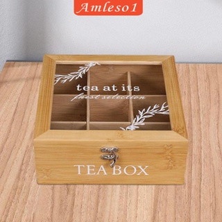 [Amleso1] กล่องเก็บชา เครื่องประดับ อเนกประสงค์ สําหรับบ้าน โต๊ะ