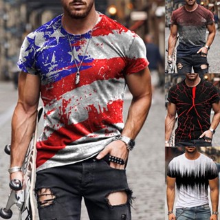 เสื้อยืดคอกลม แขนสั้น พิมพ์ลาย เรียบง่าย สไตล์สปอร์ต แฟชั่นฤดูร้อน