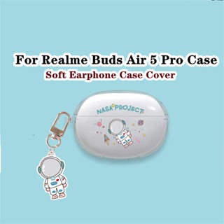 【คุณภาพสูง】เคสหูฟังนิ่ม แบบใส ลายการ์ตูนน่ารัก สําหรับ Realme Buds Air 5 Pro Realme Buds Air 5 Pro