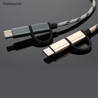 Flashquick 2 In 1 USB 3.0 OTG สายเคเบิลอะแดปเตอร์ Type-C Micro USB เป็นสายชาร์จ USB