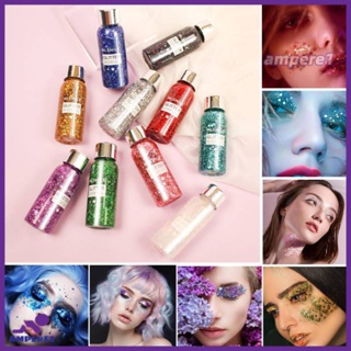 Mlsmile 10 สี Glitter อายแชโดว์เลื่อมเจล Mermaid Scale Face Body Performance Stage Nightclub แต่งหน้า Bright -AME1