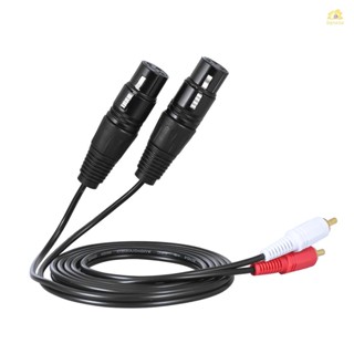 Banana_pie สายเคเบิลเสียงสเตอริโอ XLR ตัวเมีย เป็นปลั๊กตัวผู้ RCA คู่ 1.5 ม. 5 ฟุต สําหรับมิกเซอร์ ผสมคอนโซล ไมโครโฟน เครื่องขยายเสียง