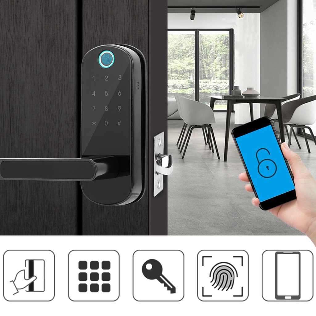 Intelligent Security ล็อคประตูด้วยลายนิ้วมือ Smart Bluetooth Digital ...