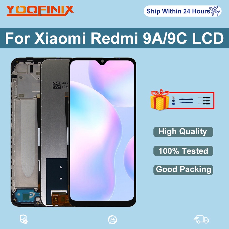 อะไหล่หน้าจอสัมผัส LCD 6.53 นิ้ว แบบเปลี่ยน สําหรับ Xiaomi Redmi 9A LCD ...
